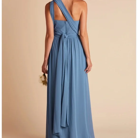 Birdy Grey Grace Convertible Chiffon Blue Formal Maxi Dress Bridesmaid - Picture 2 of 15